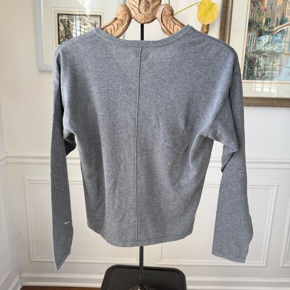 NWT Pact Fine Knit Relaxed Sweater 100% Organic Cotton Grey $98 S - Picture 4 of 5